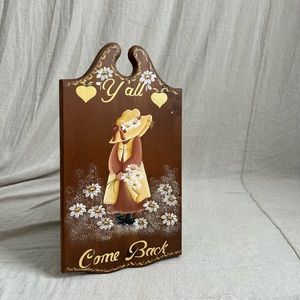 Y’all Come Back Wooden Wall Plaque